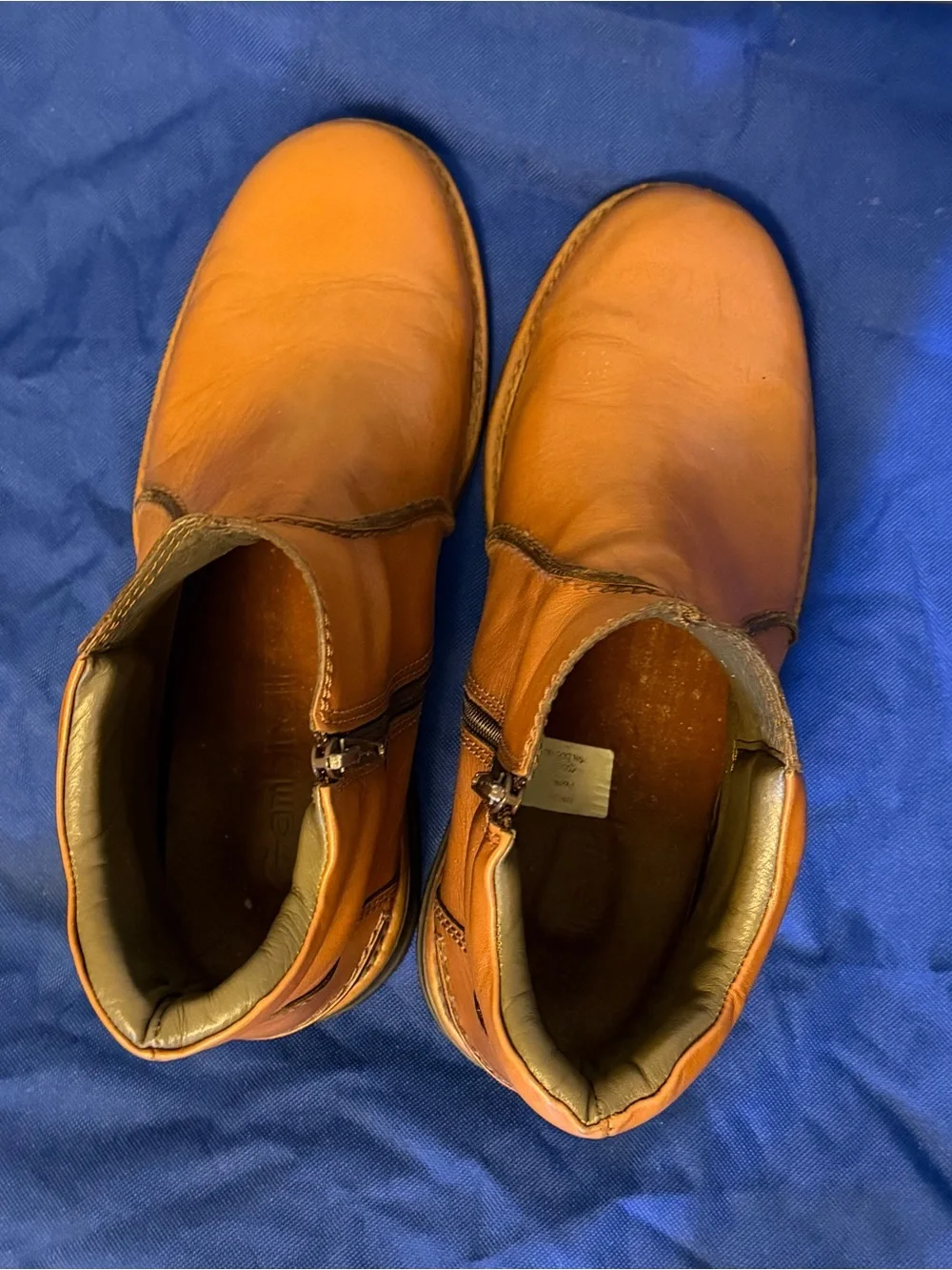 Gambinelli Premium Tan Leather Chukka Boots with Side Zip